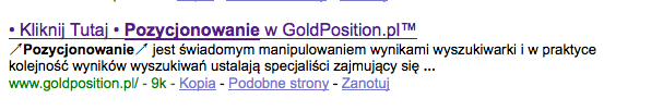 Opis i tytuł GoldPosition.pl po 25 maja 2008