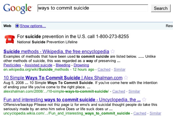 bezpośrednie odpowiedzi na pytania związane z samobójstwem