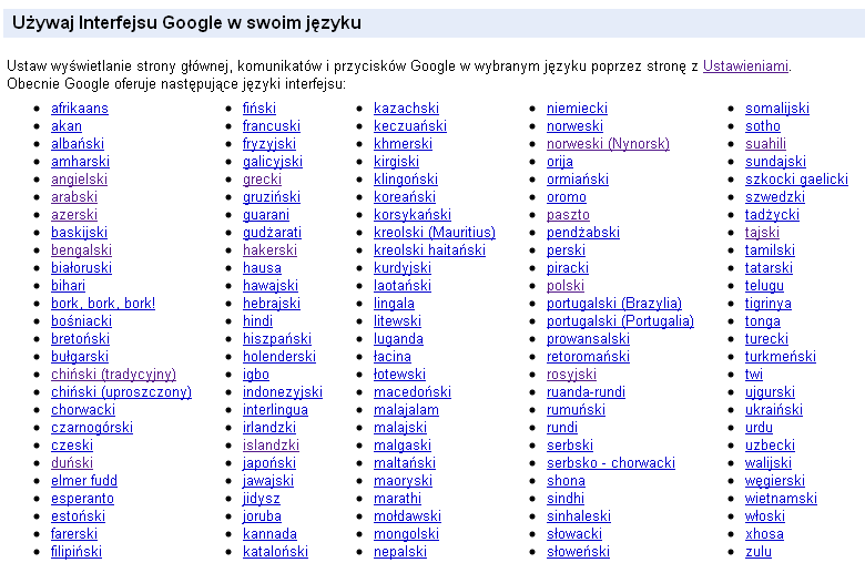 narzędzia językowe lista jezyków narzędzia językowe lista jezyków