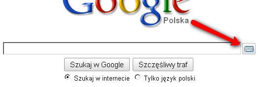 przycisk wirtualnej klawiatury główna strona Google przycisk wirtualnej klawiatury główna strona Google