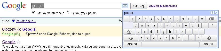 wirtualna klawiatura rozwinięta w SERP-ach wirtualna klawiatura rozwinięta w SERP-ach