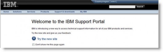 przekierowanie na jednej z podstron witryny IBM