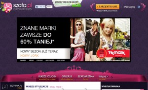 Przeciętna czytelniczka Szafa.pl po wejściu na stronę widzi tylko reklamę