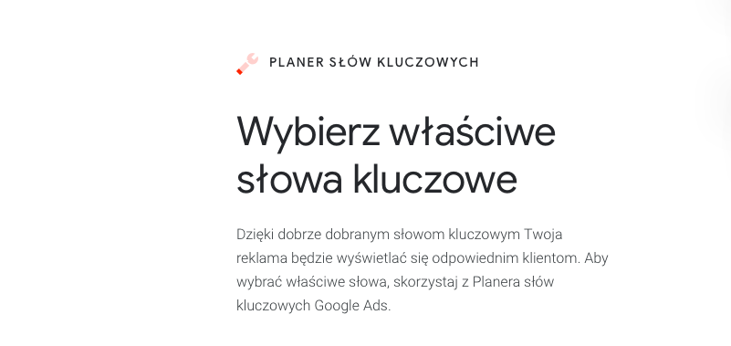 Planer słów kluczowych