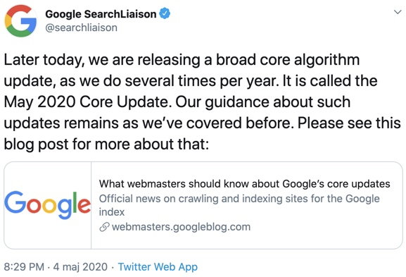aktualizacja algorytmu google